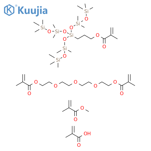 2-Propenoic acid, 2-methyl-, polymer with methyl 2-methyl-2-propenoate, 1,1'-[oxybis(2,1-ethanediyloxy-2,1-ethanediyl)] bis(2-methyl-2-propenoate) and 3-[3,3,5,5,5-pentamethyl-1,1-bis[(1,1,3,3,3-pentamethyl-1-disiloxanyl)oxy]-1-trisiloxanyl]propyl 2-methyl-2-propenoate structure