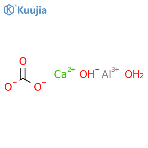 Aluminum calcium carbonate hydroxide, hydrate structure