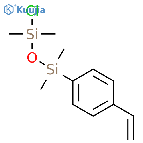 Disiloxane, 1-chloro-3-(4-ethenylphenyl)-1,1,3,3-tetramethyl- structure
