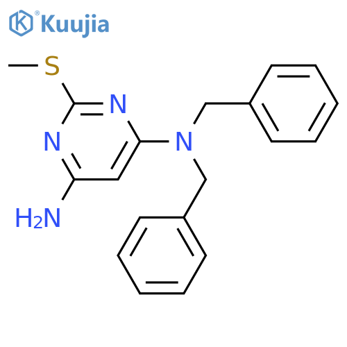 4,6-Pyrimidinediamine,2-(methylthio)-N4,N4-bis(phenylmethyl)- structure