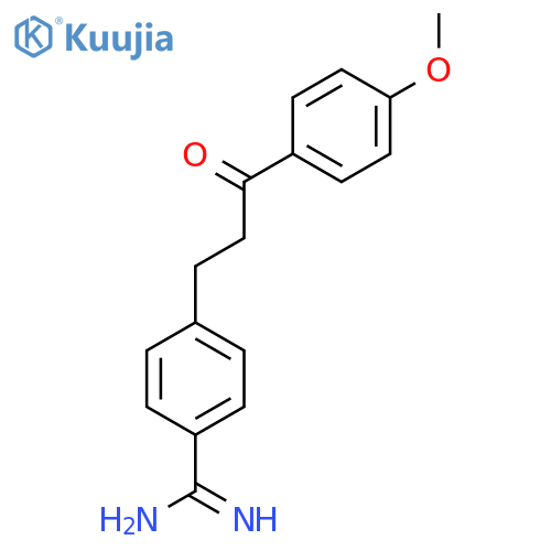 Benzenecarboximidamide, 4-[3-(4-methoxyphenyl)-3-oxopropyl]- structure