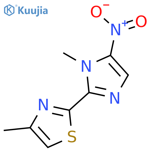 Thiazole, 4-methyl-2-(1-methyl-5-nitro-1H-imidazol-2-yl)- structure