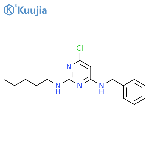 2,4-Pyrimidinediamine, 6-chloro-N2-pentyl-N4-(phenylmethyl)- structure