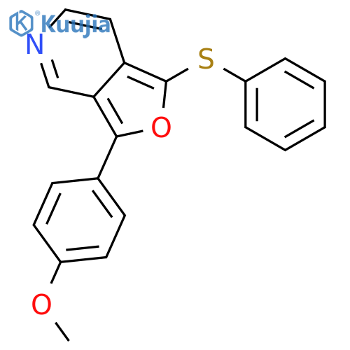 Furo[3,4-c]pyridine, 3-(4-methoxyphenyl)-1-(phenylthio)- structure
