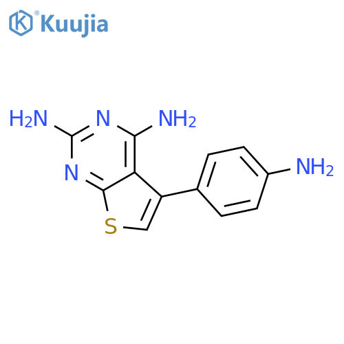 THIENO[2,3-D]PYRIMIDINE-2,4-DIAMINE, 5-(4-AMINOPHENYL)- structure