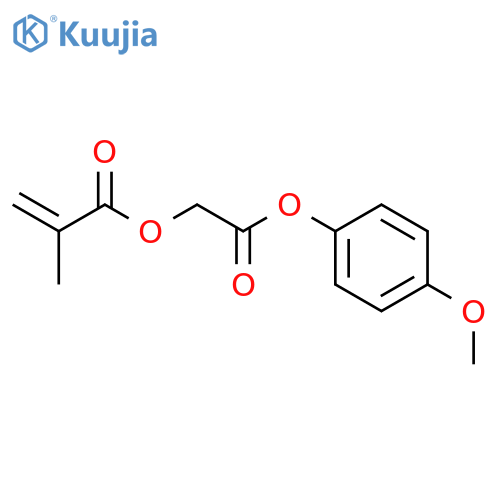 2-Propenoic acid, 2-methyl-, 2-(4-methoxyphenoxy)-2-oxoethyl ester structure