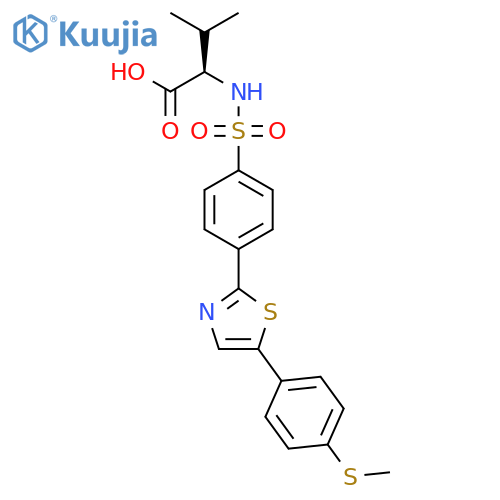D-Valine, N-[[4-[5-[4-(methylthio)phenyl]-2-thiazolyl]phenyl]sulfonyl]- structure