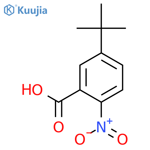 Benzoic acid, 5-(1,1-dimethylethyl)-2-nitro- structure