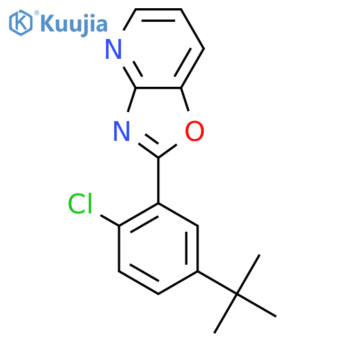 2-(5-(tert-Butyl)-2-chlorophenyl)oxazolo[4,5-b]pyridine structure