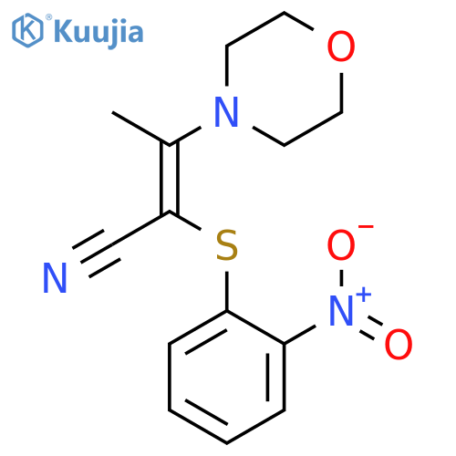 2-BUTENENITRILE, 3-(4-MORPHOLINYL)-2-[(2-NITROPHENYL)THIO]- structure