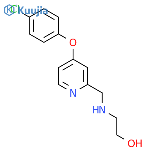 Ethanol, 2-[[4-(4-chlorophenoxy)-2-pyridinyl]methylamino]- structure