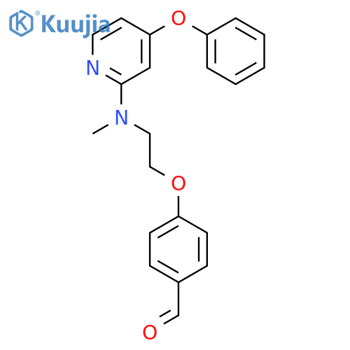 BENZALDEHYDE, 4-[2-[METHYL(4-PHENOXY-2-PYRIDINYL)AMINO]ETHOXY]- structure