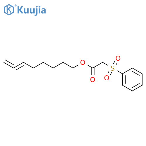Acetic acid, (phenylsulfonyl)-, 6,7-octadienyl ester structure