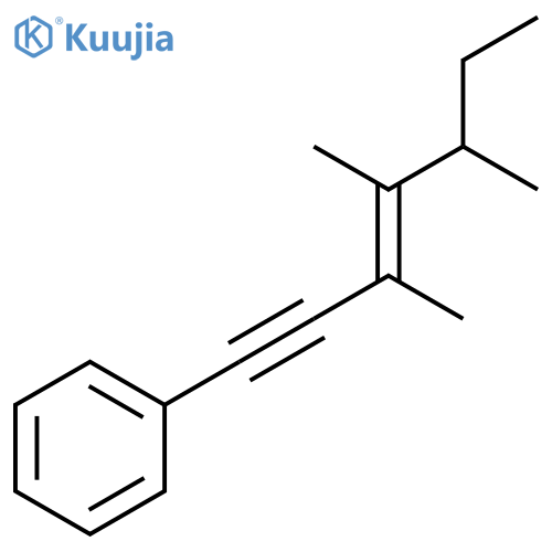 BENZENE, [(3E)-3,4,5-TRIMETHYL-3-HEPTEN-1-YNYL]- structure