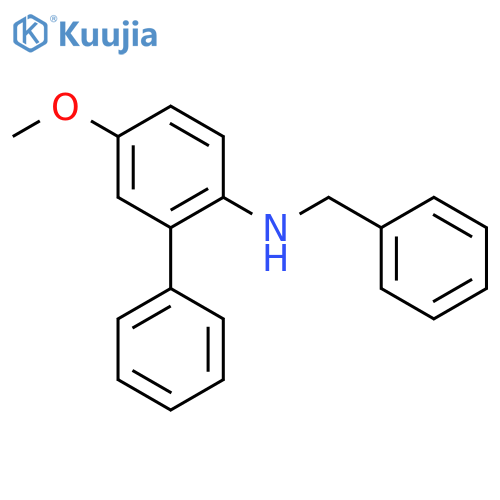 [1,1'-BIPHENYL]-2-AMINE, 5-METHOXY-N-(PHENYLMETHYL)- structure
