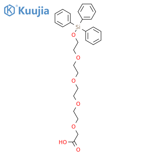 2,5,8,11,14-Pentaoxa-1-silahexadecan-16-oic acid, 1,1,1-triphenyl- structure