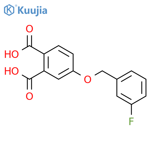 1,2-Benzenedicarboxylic acid, 4-[(3-fluorophenyl)methoxy]- structure