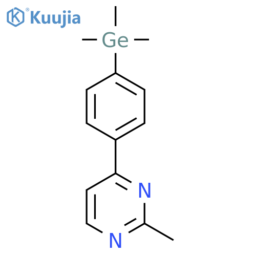 PYRIMIDINE, 2-METHYL-4-[4-(TRIMETHYLGERMYL)PHENYL]- structure