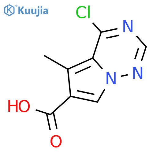 4-chloro-5-methylpyrrolo[2,1-f][1,2,4]triazine-6-carboxylic acid structure