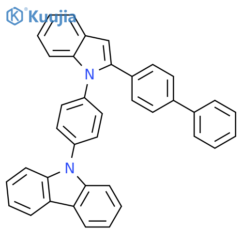 9H-CARBAZOLE, 9-[4-(2-[1,1'-BIPHENYL]-4-YL-1H-INDOL-1-YL)PHENYL]- structure