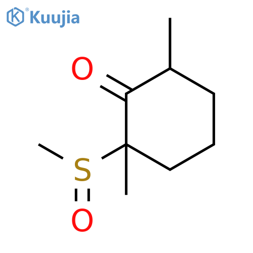 Cyclohexanone, 2,6-dimethyl-2-(methylsulfinyl)- structure