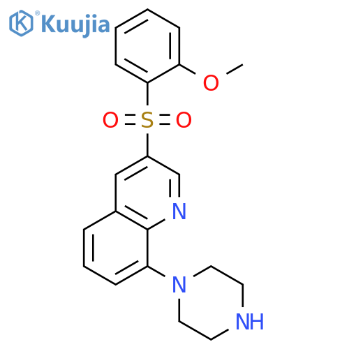QUINOLINE, 3-[(2-METHOXYPHENYL)SULFONYL]-8-(1-PIPERAZINYL)- structure