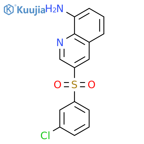 8-QUINOLINAMINE, 3-[(3-CHLOROPHENYL)SULFONYL]- structure