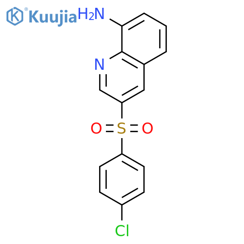 8-QUINOLINAMINE, 3-[(4-CHLOROPHENYL)SULFONYL]- structure