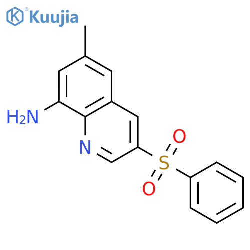 8-Quinolinamine, 6-methyl-3-(phenylsulfonyl)- structure