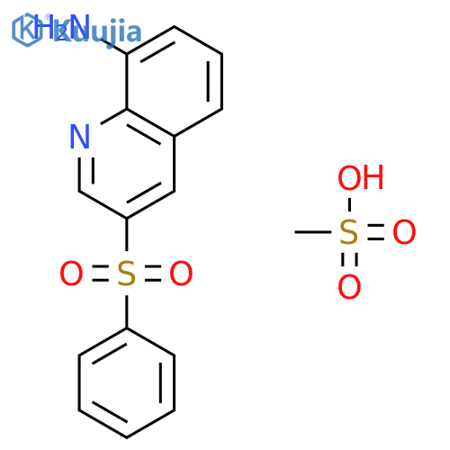 8-QUINOLINAMINE, 3-(PHENYLSULFONYL)-, MONOMETHANESULFONATE structure