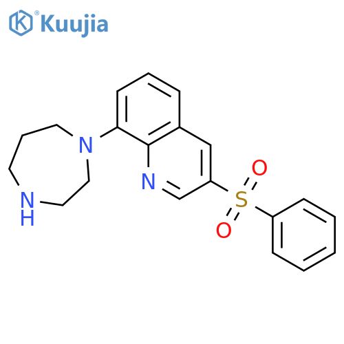 QUINOLINE, 8-(HEXAHYDRO-1H-1,4-DIAZEPIN-1-YL)-3-(PHENYLSULFONYL)- structure
