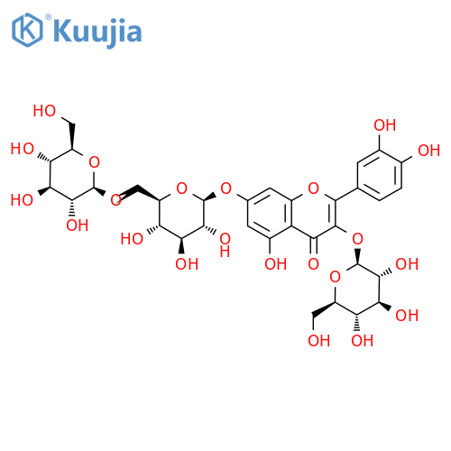 Quercetin-3-O-β-D-glucose-7-O-β-D-gentiobiosiden structure