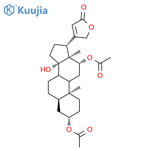 Card-20(22)-enolide,3,12-bis(acetyloxy)-14-hydroxy-, (3b,5b,12b)- structure