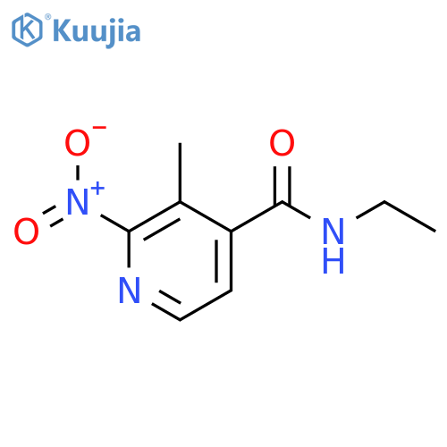 4-PYRIDINECARBOXAMIDE, N-ETHYL-3-METHYL-2-NITRO- structure