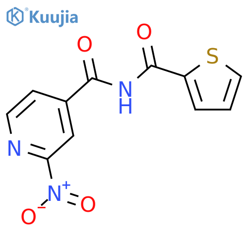 4-PYRIDINECARBOXAMIDE, 2-NITRO-N-(2-THIENYLCARBONYL)- structure