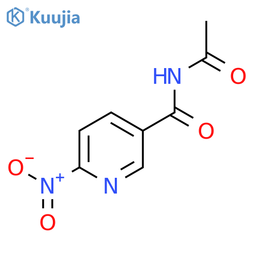 3-Pyridinecarboxamide, N-acetyl-6-nitro- structure