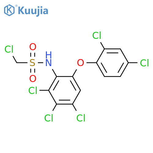 Methanesulfonamide,1-chloro-N-[2,3,4-trichloro-6-(2,4-dichlorophenoxy)phenyl]- structure