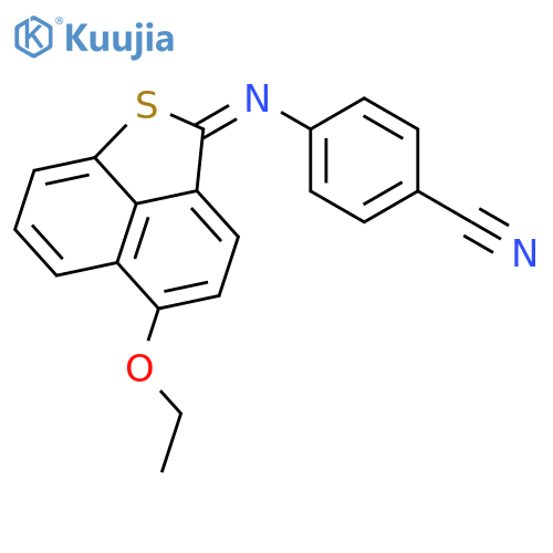 Benzonitrile, 4-[(5-ethoxy-2H-naphtho[1,8-bc]thien-2-ylidene)amino]- structure