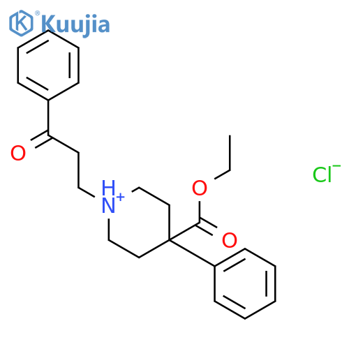 2-(N-(4-CARBETHOXY-4-PHENYL)PIPERIDINO)PROPIOPHENONE HYDROCHLORIDE structure