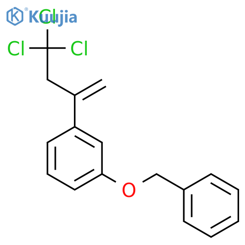 Benzene, 1-(phenylmethoxy)-3-(3,3,3-trichloro-1-methylenepropyl)- structure