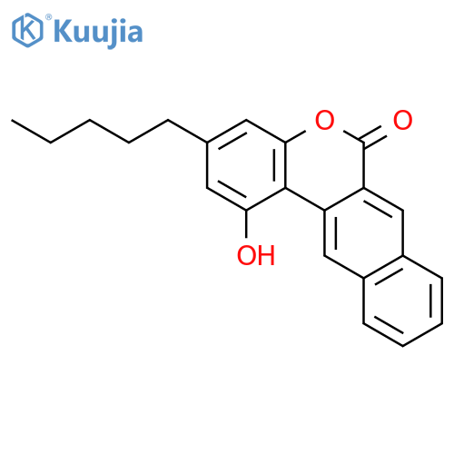 6H-Benzo[b]naphtho[2,3-d]pyran-6-one, 1-hydroxy-3-pentyl- structure