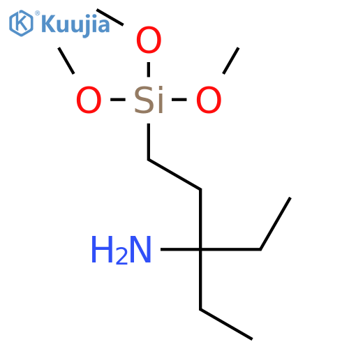 3-Pentanamine, 3-ethyl-1-(trimethoxysilyl)- structure