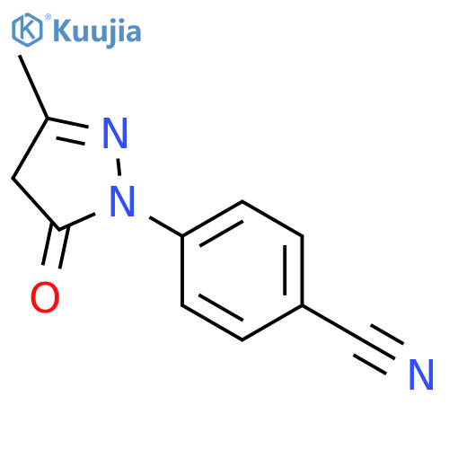 Benzonitrile, 4-(4,5-dihydro-3-methyl-5-oxo-1H-pyrazol-1-yl)- structure