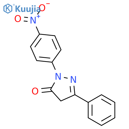 2-(4-nitrophenyl)-5-phenyl-4H-pyrazol-3-one structure