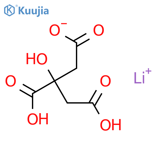 Lithium citrate tetrahydrate structure