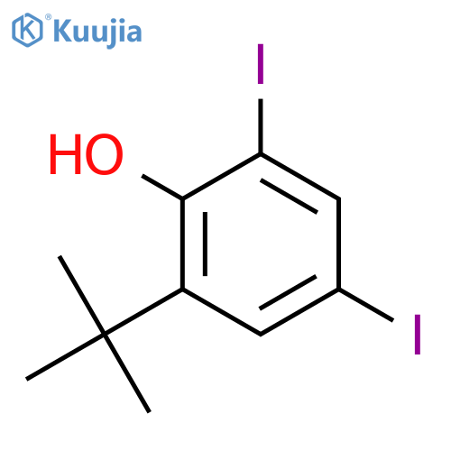 2-(tert-Butyl)-4,6-diiodophenol structure