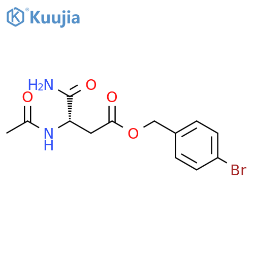 Butanoic acid, 3-(acetylamino)-4-amino-4-oxo-, (4-bromophenyl)methyl ester, (S)- (9CI) structure