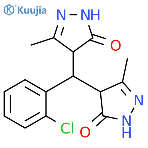 3H-Pyrazol-3-one,4,4'-[(2-chlorophenyl)methylene]bis[2,4-dihydro-5-methyl- structure