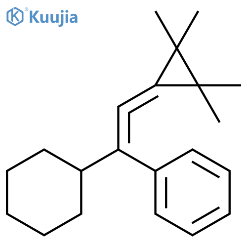 Benzene, [cyclohexyl(tetramethylcyclopropylidene)ethenyl]- structure