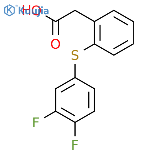 Benzeneacetic acid, 2-[(3,4-difluorophenyl)thio]- structure